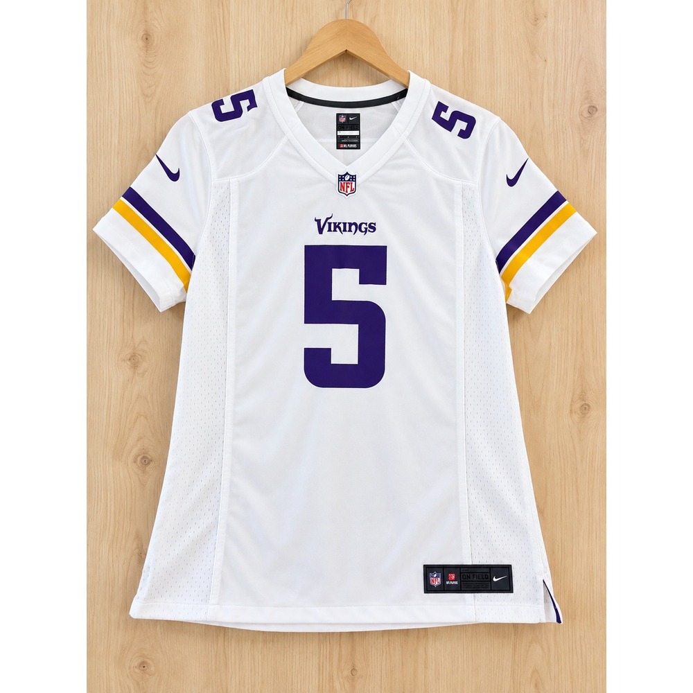 Minnesota Vikings Teddy Bridgewater number 5 Women's Large White NFL Jersey